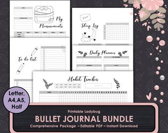 Bullet Journal,Printable Bullet Journal,Graph Paper,Dot Grid,Bullet Journal Notebook,Printable Bullet Journal,Bullet Journal Template