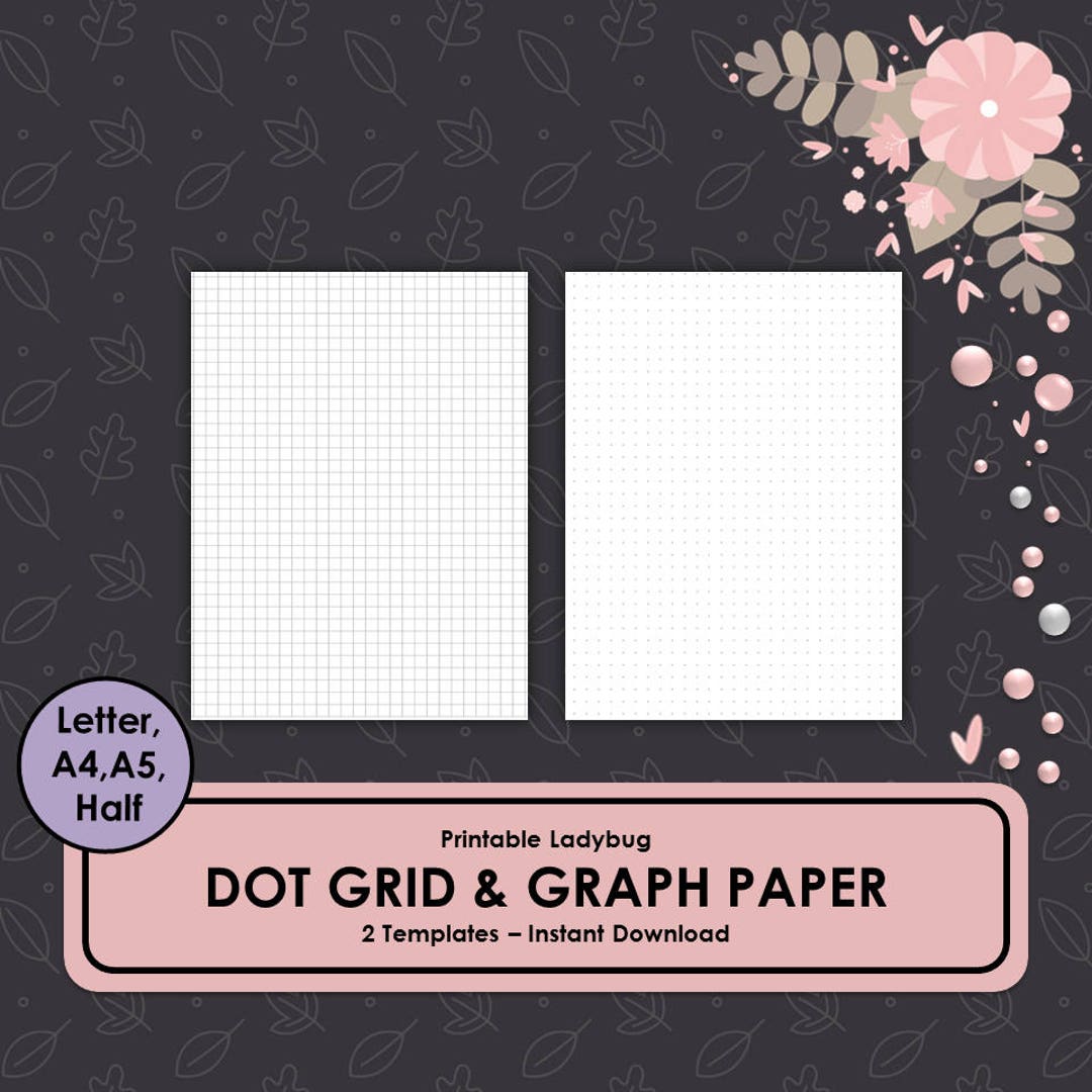 Dot Grid Graph Paper Bullet Journal Dot Grid Journal Dot Etsy