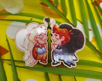 Celestials in Love - 1.5in wooden pin set