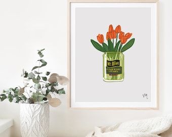 Digital Download - Mt Olive Print, Pickle Print, Eclectic Gallery Set, Trendy Art Prints,  Exhibition Wall Art, Flower Decor Prints