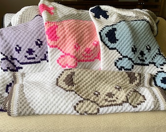 C2C Bear on the Moon Blanket