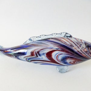 Stor, vintage glasfisk, dekoration, glasprydnad, heminredning