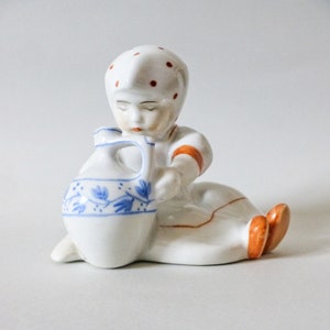 Vintage Zsolnay Porcelain Girl Figurine: Hand-Painted Hungarian Decor