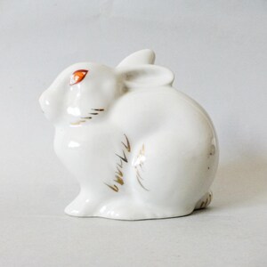 Vintage porcelain baby bunny,Kiev animal figurine, porcelain bunny FREE SHIPPING WORLDWIDE