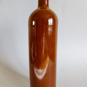 Antique stoneware bottle,Apothecary  ceramic bottle,antique pottery jar