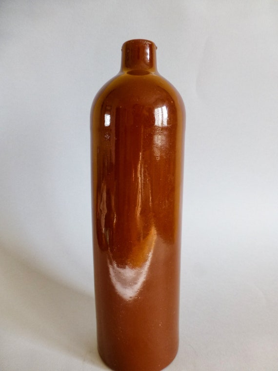 Lサイズ⁄イギリス陶器ストーンウェアボトル⁄アンティーク・ヴィンテージ