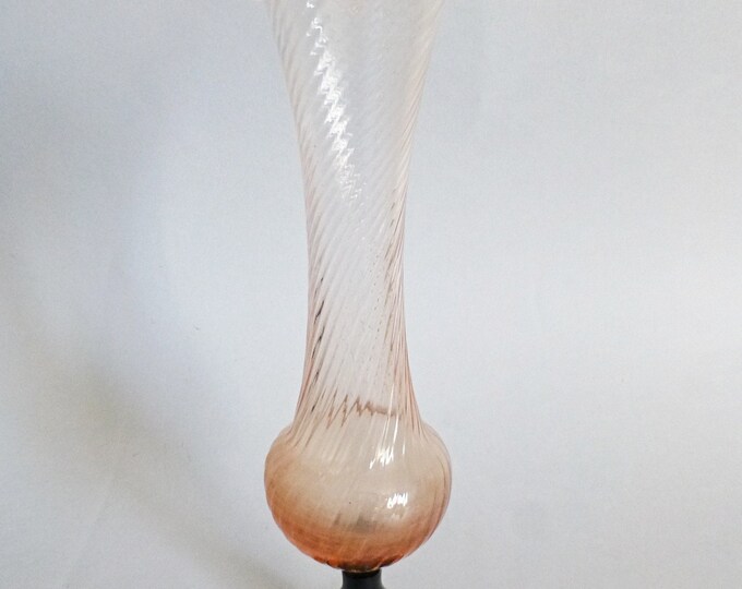 Antique Pink Glass Vaseflower Vase Home Decorhousewarming Etsy
