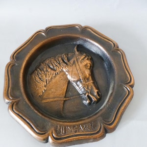 Vintage koperen paard wanddecoratie, paard cadeau, paard wandbord GRATIS VERZENDING WERELDWIJD