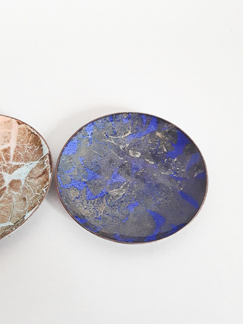 3 pieces Vintage enamel ringholder,jewelry holder,ring plate,ring dish