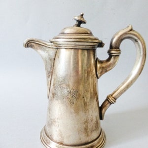 Antique Art Deco silver plated Herrmann teapot,coffepot Wien FREE SHIPPING WORLDWIDE