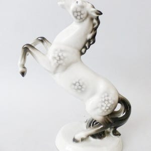 Vintage porcelain horse figurine,statue,horse ,prancing horse,hand painted FREE SHIPPING WORLDWIDE
