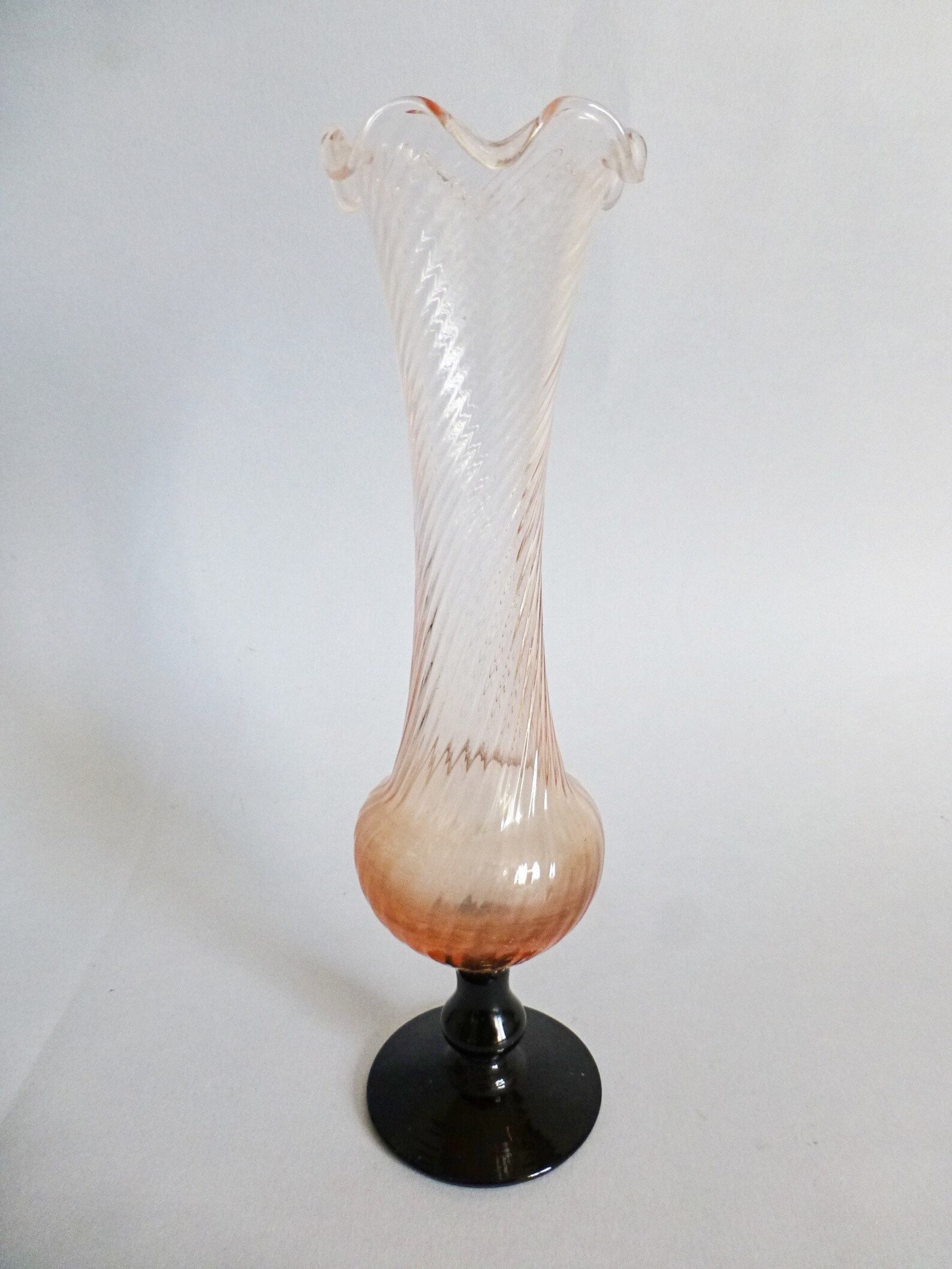 Antique pink Glass VaseFlower vase Home Decorhousewarming Etsy