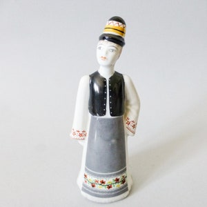 Vintage Hollohaza Porcelain Figurine: Hungarian Matyo Boy
