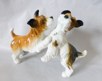 Antique Karl Ens Porcelain Puppies Figurine: German Dog Collectible