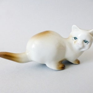 Vintage Zsolnay porcelain figurine,cat FREE SHIPPING