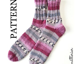 PATTERN: Adrian Socks ~Knitting, strikke, örü, stricken, knit