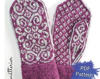 PATTERN: Lillian Selbu Mittens ~ knitting, strikke, stricken, breien, sticka, örgü, knit