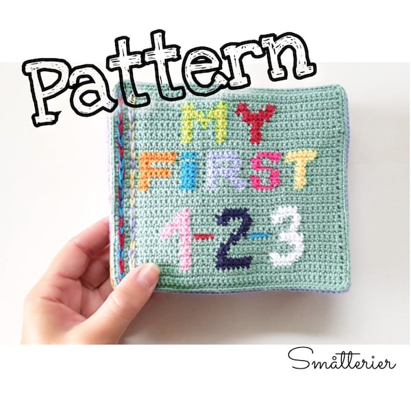 PATTERN: 123 Look Book Crochet Hekle Häkeln Softbook Quietbook Baby