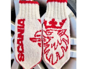 PATRÓN: Manoplas Scania ~ tejer, tejer, strikke, sticka, stricken, tejer