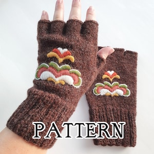 PATTERN: Hallingdal Fingerless Gloves ~ knit knitting strikke stricken breien sticka tejer tricot