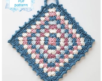 PATTERN: Granny Square Wash Cloth ~ crochet, hekle, virka, tejer, ganchille, häkeln, haken