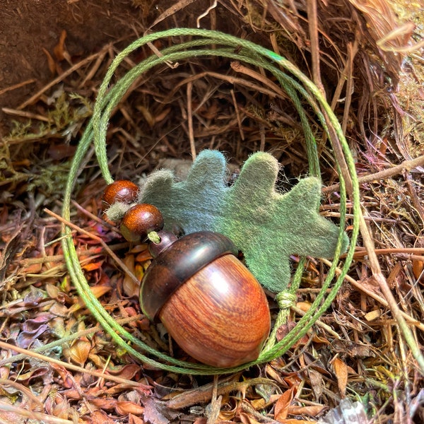 Walnut Magic Opening Acorn Oak Nut Locket Charm Keyring and Necklace