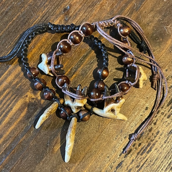 Bracelet en perles Shamballa avec breloque sorcière loup réplique dent de chien shamballa