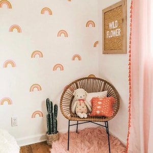 Custom Boho Rainbow Wall Decals // Rainbow for Girls Room / Rainbow Kids Decor / Rainbow Wall Art / Custom Rainbow Set