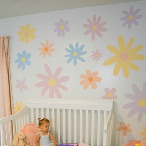 Pastel Flower Power Fabric Decals