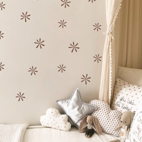 Daisy Wall Decals // Boho Nursery Wall Decal / Daisy Decal Etsy