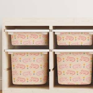 Mango Cat!  Storage Bin Sticker // IKEA Trofast Wrap /  IKEA Storage Hack / Playroom Cubby Stickers / Custom Storage