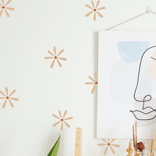 Daisy Wall Decals // Boho Nursery Wall Decal / Daisy Decal Etsy