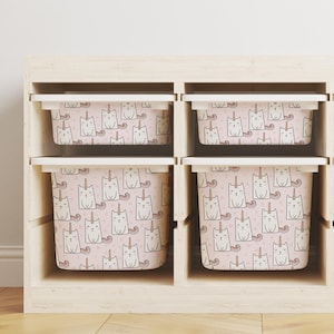 Caticorn! Storage Bin Sticker // IKEA Trofast Wrap /  IKEA Storage Hack / Playroom Cubby Stickers / Custom Storage