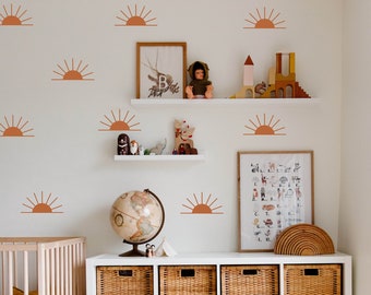 Sunrise Wall Decals // Sun Decal /Nursery Wall Decal / Boho Nursery