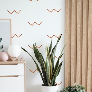 Geometric Squiggle Wall Decals // Zig Zag Decal / Boho Nursery Decor