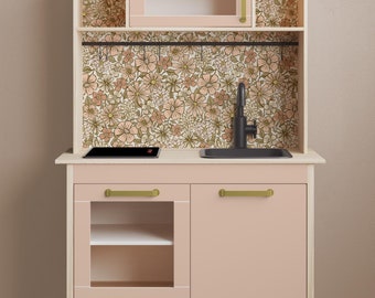 Florence in Bloom Play Kitchen for IKEA Duktig // Play Kitchen Decal Set / IKEA Hack / Play Kitchen Stickers