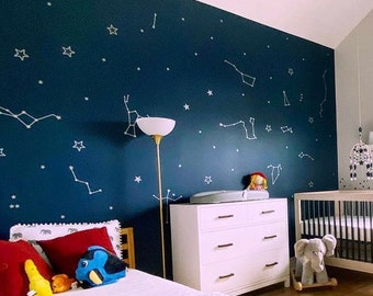 Constellation Wall Decals // Nursery Wall Decal / Outer Space Room / Zodiac Decals