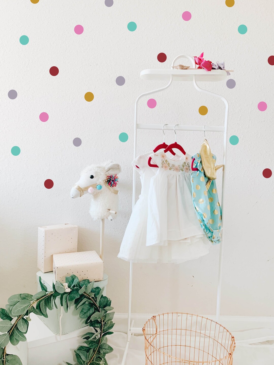2" Perfect Polka Dot Wall Decals for Girls Room // Polka Dot Stickers ...