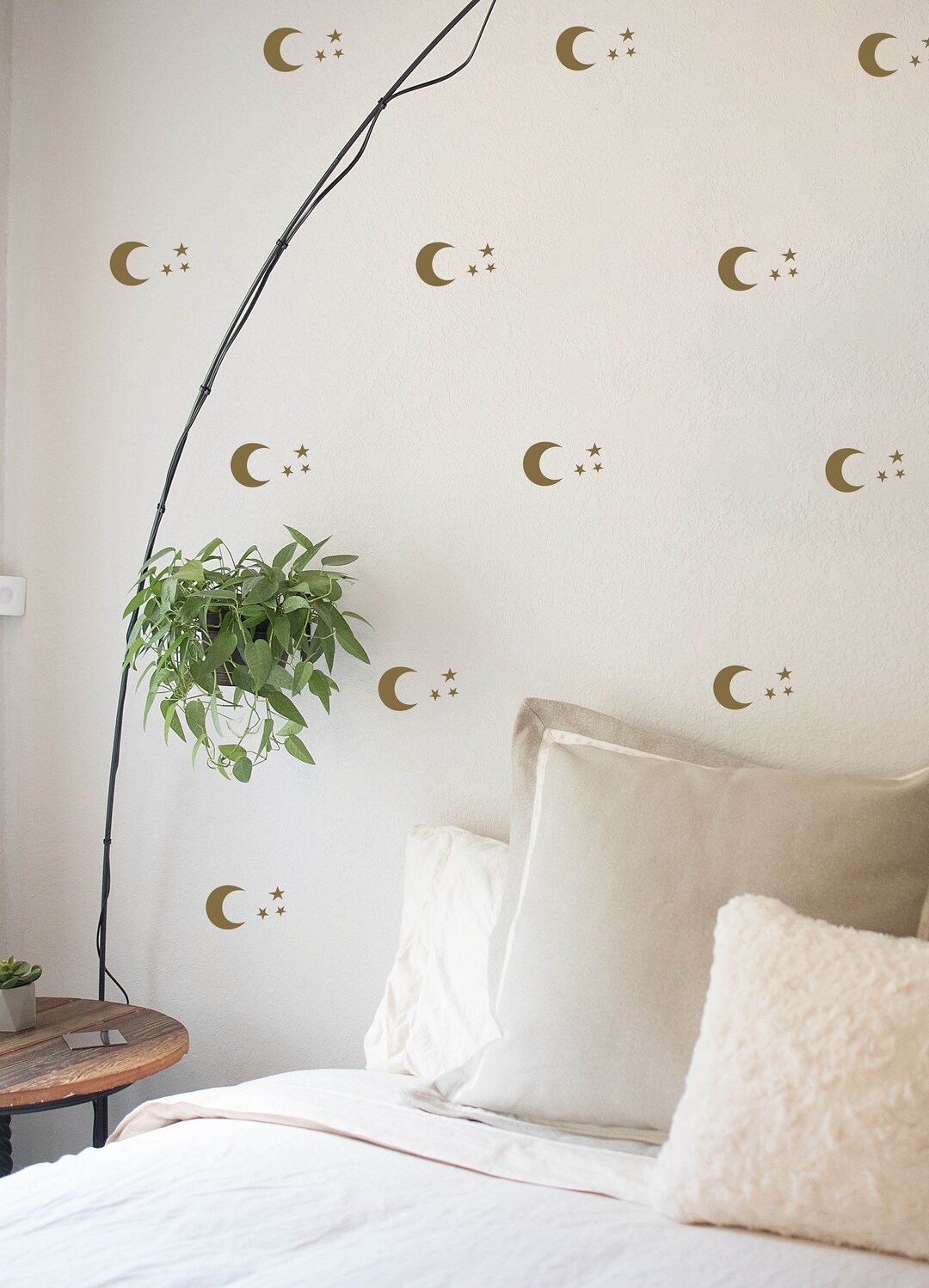 Moon and Stars Wall Decals // Nursery Wall Decal / Boho Nursery - Etsy