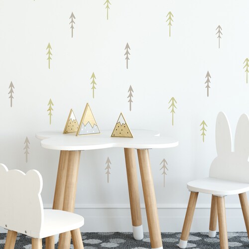 Redwood Forest Tree Wall Decals 30 Pack Etsy