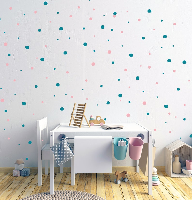 Dots BIG /& Dots small Hand Drawn Dot Decals Polka Dot Wall Decor Wall Decals for Nursery or Kids Room