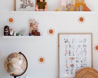 Sunny Wall Decal Set // Sun Wall Decals / Sunshine Stickers / Nursery Wall Decal / Boho Nursery