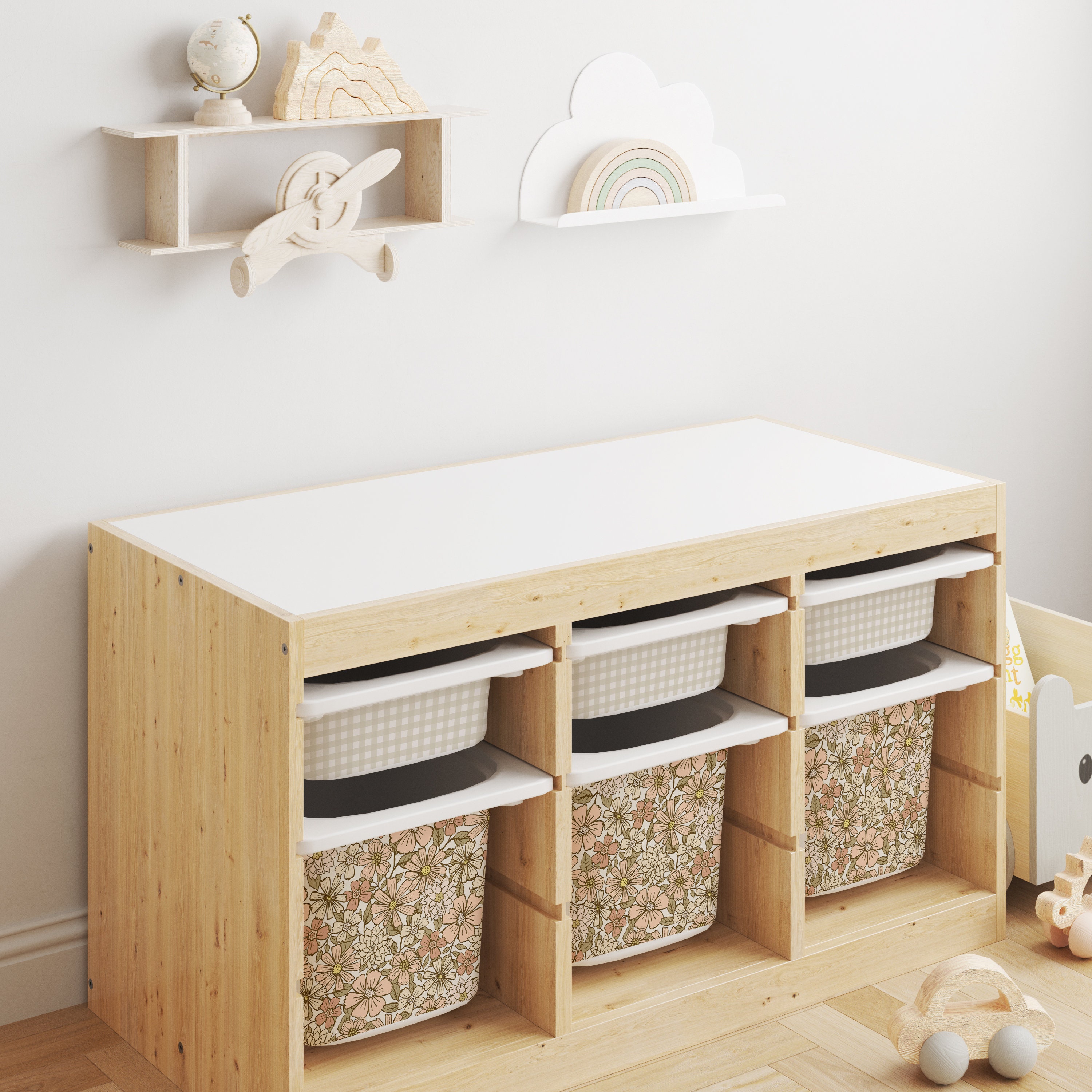 Florence in Bloom Storage Bin Sticker // IKEA Trofast Wrap / IKEA ...