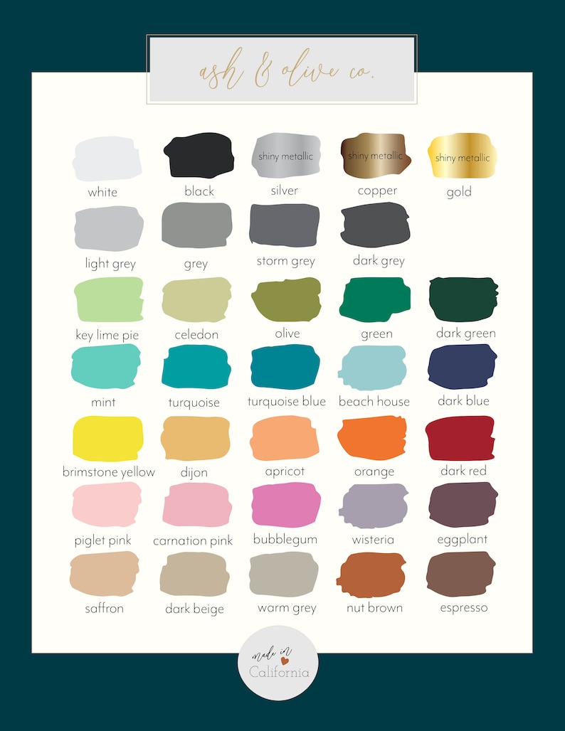 Paint Stroke Shape Wall Decals // Mid Century Inspired Shapes Etsy