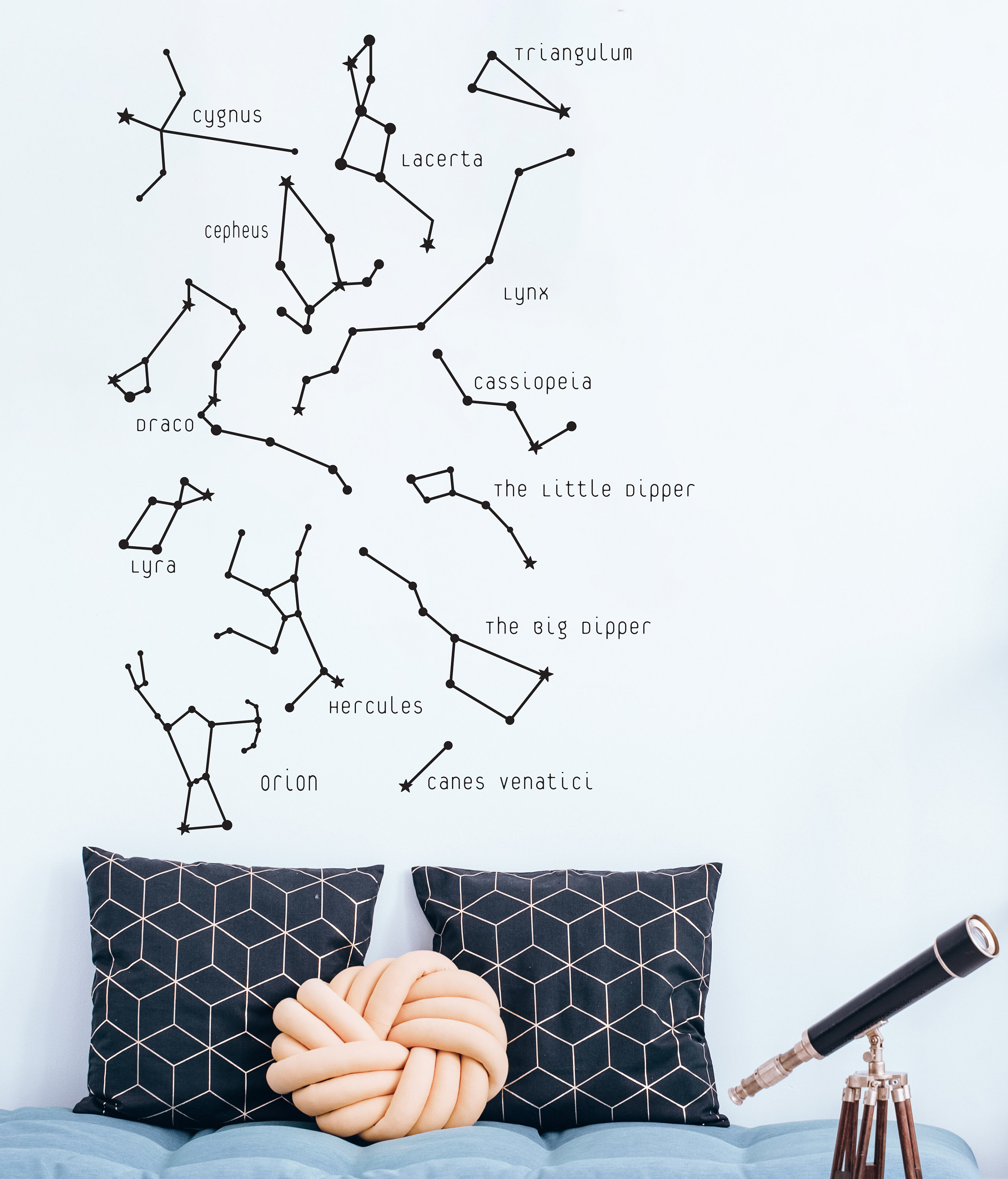 Constellation Wall Decals // Nursery Wall Decal / Outer Space Etsy