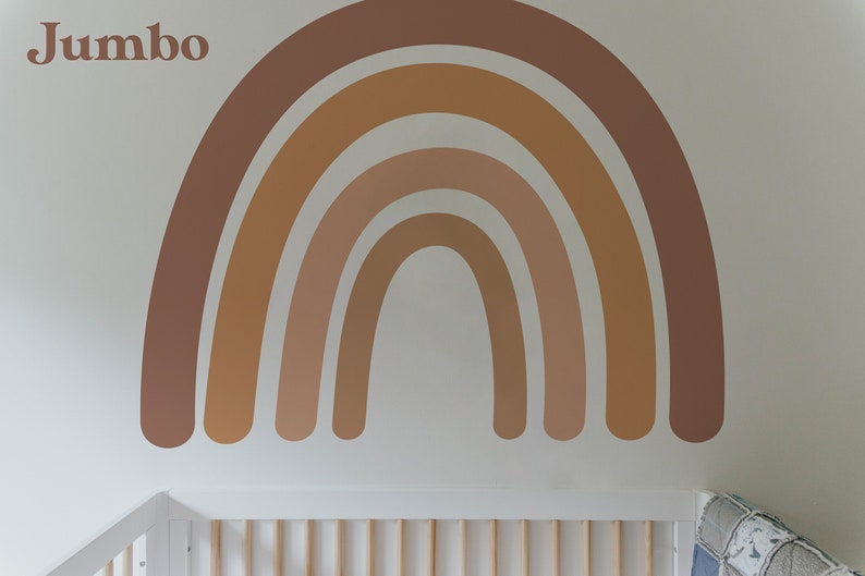 Boho Neutral Rainbow Fabric Wall Decal / Boho Nursery Decor / Neutral ...