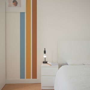 Create with Stripes / Wall Border // Retro Striped Wall Decals / Peel + Stick Stripes // Custom Stripes