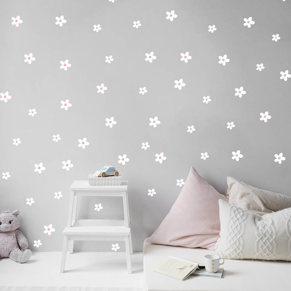 Purple Floral Wall Decal Etsy