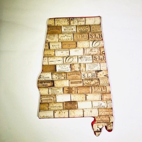 Alabama Cork Sign- Red Ribbon