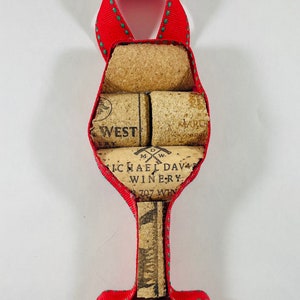 Cork Wine Glass Ornament